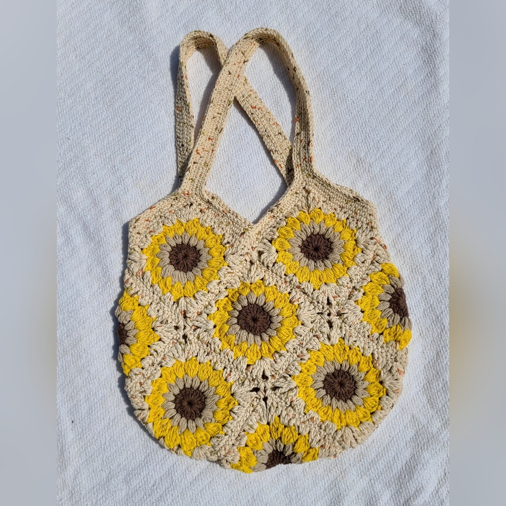Crochet Sunflower Bag